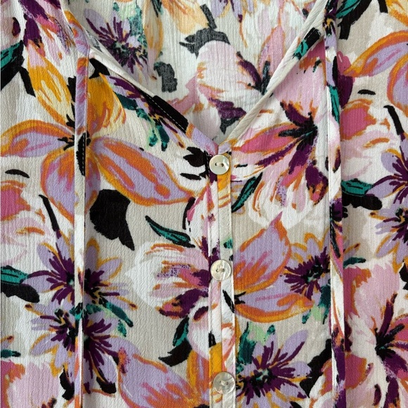 ABGBoho Floral Print Women's Blouse size Medium - Picture 4 of 7